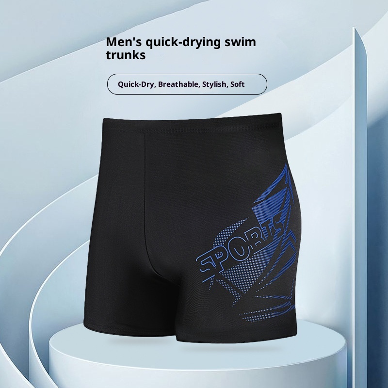 001 Plus Size Swim Trunks Boxer Loose Anti-Embarrassment Quick-Dry Swimming Suit Men's Adult Hot Spring Set Equipment_voghion.com