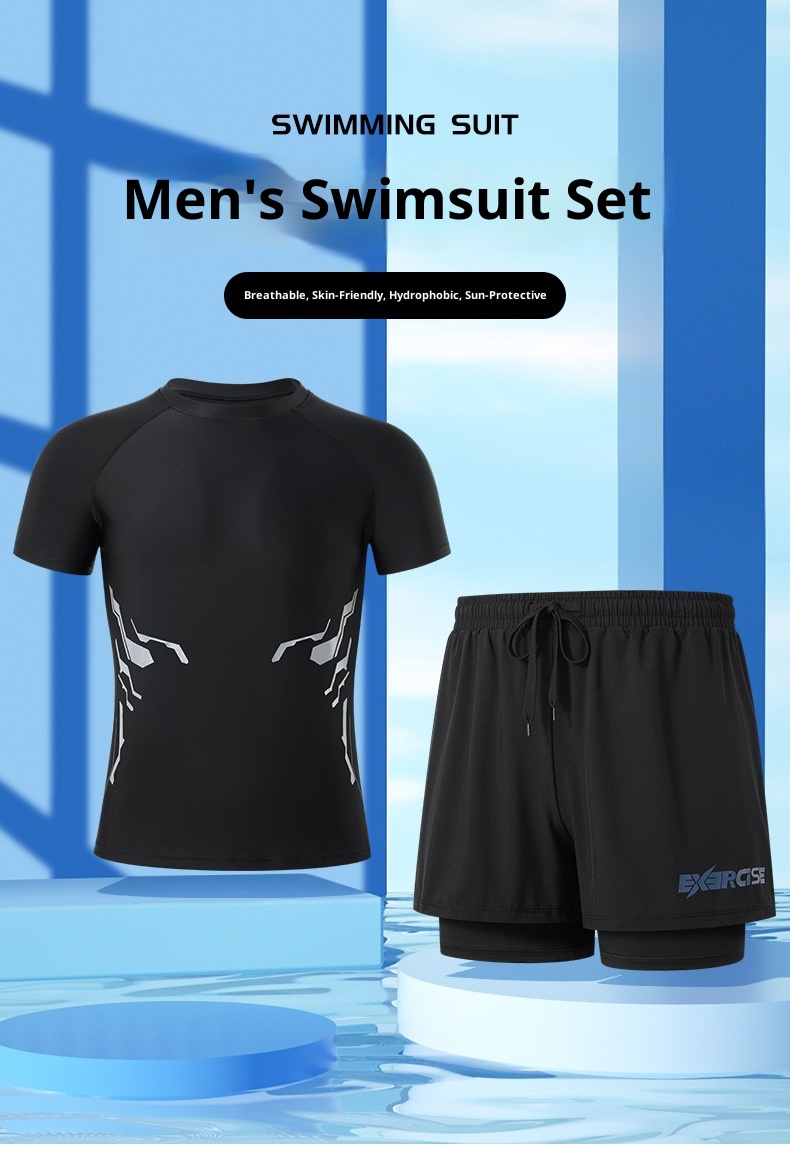 001 Herren-Badeanzug und Badehose 2024 Neue Jugend- und Erwachsenen-Schnelltrocknungs-Bademode in Übergrößen Komplettes Set Schwimmausrüstung_voghion.com