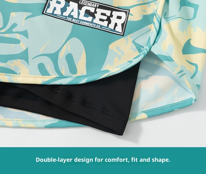 001 Herren-Badehose, doppellagig, Fünf-Punkt-Schwimmset, Anti-Peinlichkeit, neue professionelle Strand-Schwimmbekleidung_voghion.com