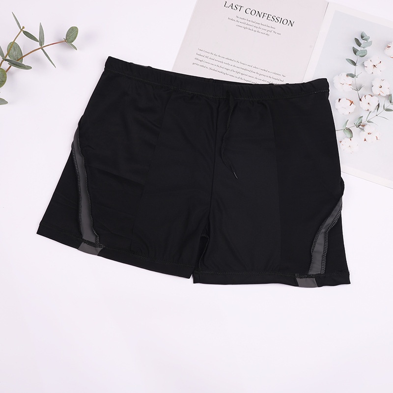 001 Neue, schlichte Badehose mit Seitenstreifen für heiße Quellen, bequem, atmungsaktiv, Boxershorts-Stil, schnelltrocknend, erfrischend, Großhandel für Erwachsene_voghion.com