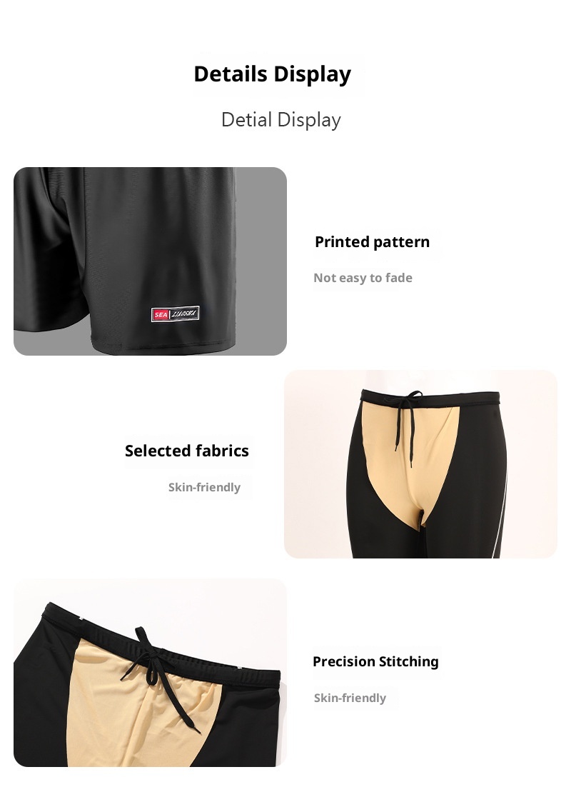 001 Herren-Boxershorts, Dreiviertellänge, schnelltrocknend, lockere Passform, Badehose für Jungen bis 140 kg, Übergrößen, Bademode_voghion.com