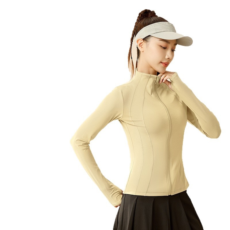 ActiveGo ActiveGo Abbigliamento solare per donna, estate, sport all'aria aperta, protezione UV, giacca aderente con colletto alla coreana_voghion.com