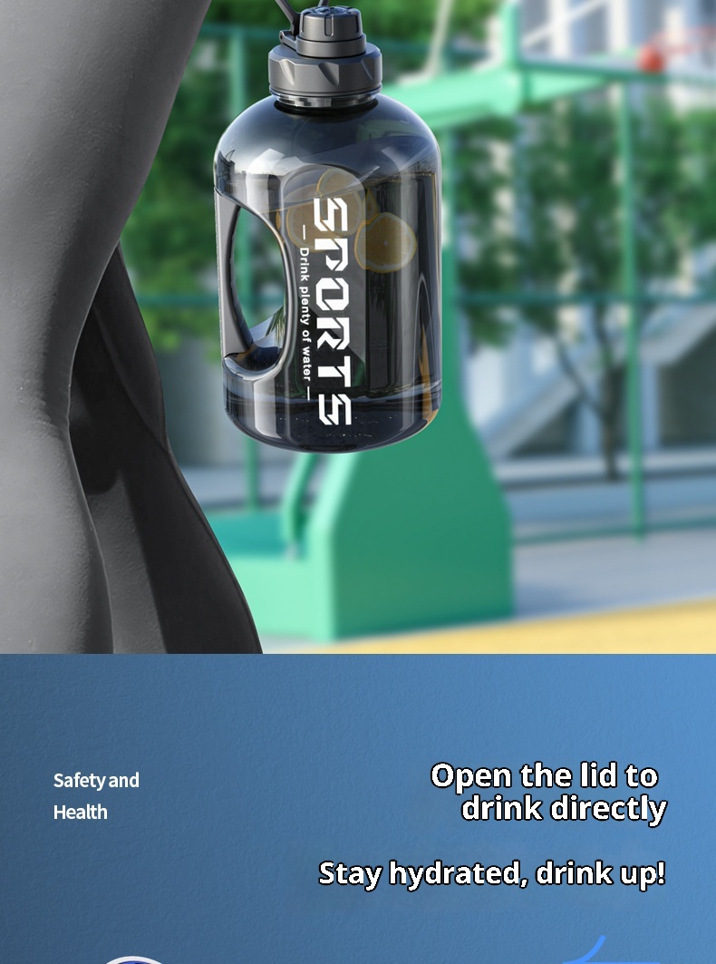 001 Borraccia in plastica di grandi dimensioni, resistente alle alte temperature, con cannuccia, per sport all'aria aperta e fitness, tazza spaziale Ton_voghion.com