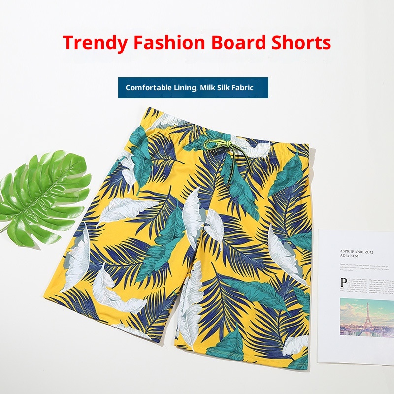 001 Bedruckte Boxershorts für Herren, modische Badehosen im Großhandelsstil, ideal für Strand und heiße Quellen, die peinliche Momente vermeiden_voghion.com