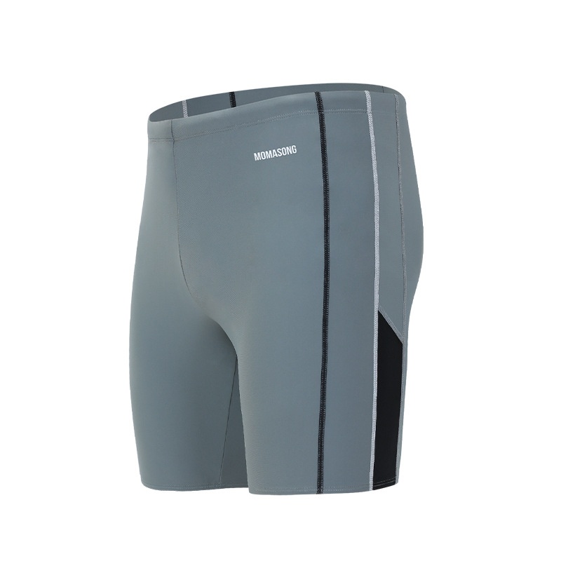 001 Momasong Trunks Professional Training Men's Five-Point Gear Adult Boxer Quick-Dry Swimming Shorts_voghion.com