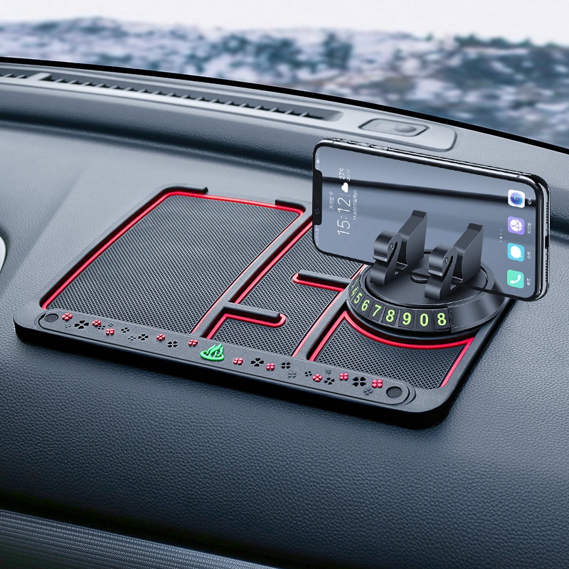 Phone Anti-Slip Mount Organizer 360 Rotating Navigation Holder Dashboard Mat Car Accessories_voghion.com