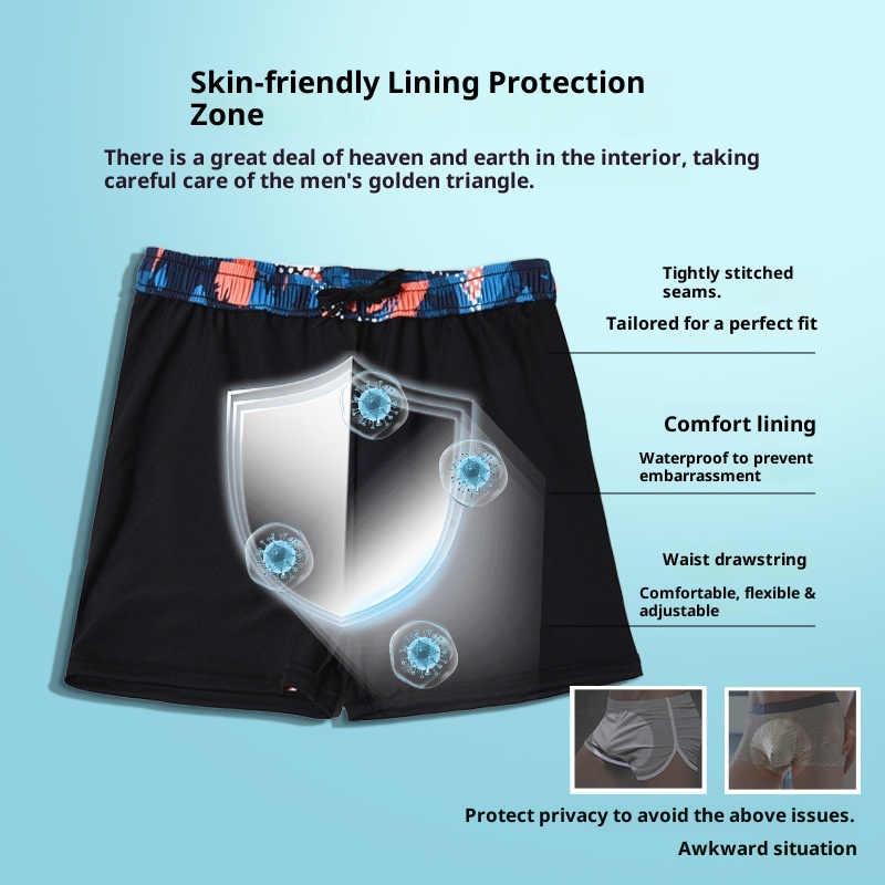 001 Double Layer Quick-Dry For Men, New Anti-Embarrassment Large Size Loose Printed Hot-Selling Adult Professional Swimming_voghion.com