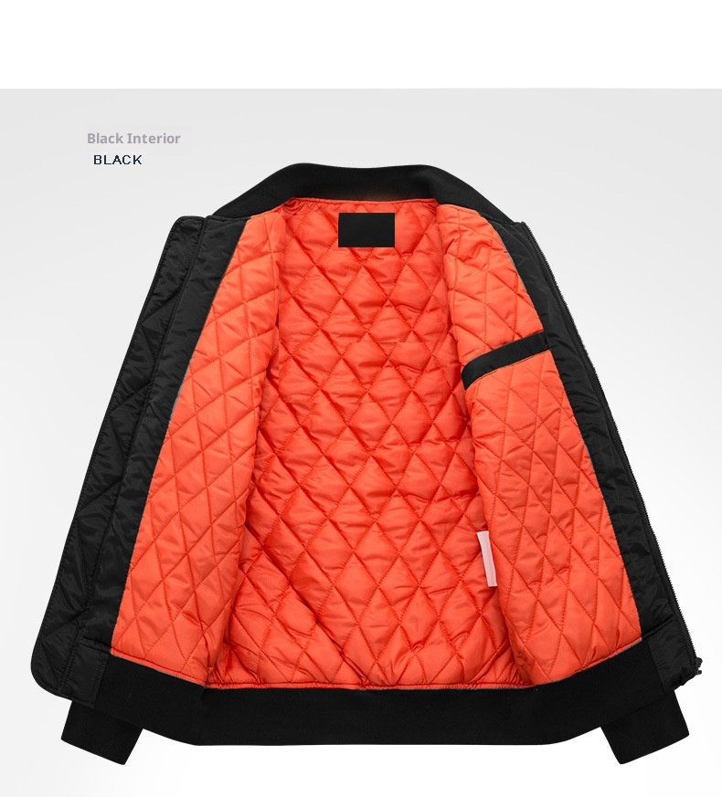 ActiveGo ActiveGo Cross-Border US European Plus Size Men's Loose Cotton Bomber Jacket Trendy_voghion.com