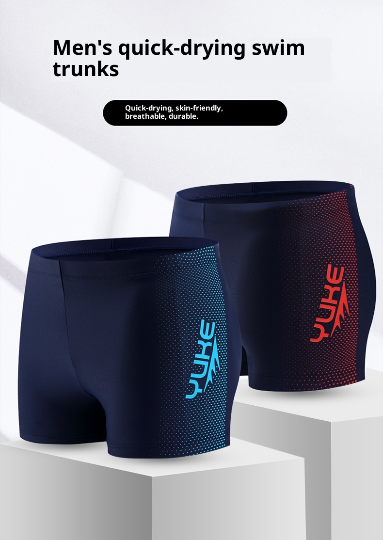 001 Herren-Badeshorts ohne Kappe, Boxershorts für Erwachsene, Übergröße, schnelltrocknende Badebekleidung_voghion.com