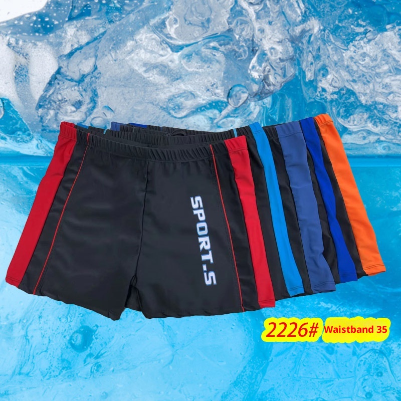 001 Men's Large Size Casual Fashion Letter Print Anti-Embarrassment Quick-Dry Swim Trunks Loose Fit For Hot Springs And_voghion.com