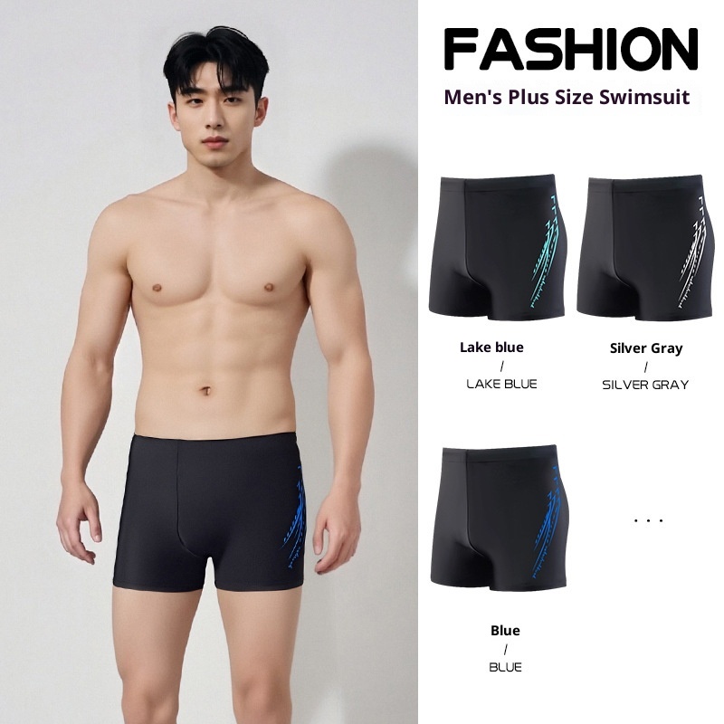 001 Herrenmode Boxer-Badehose in großen Größen – schnelltrocknend, ideal für Sport, Strand und Freizeit._voghion.com