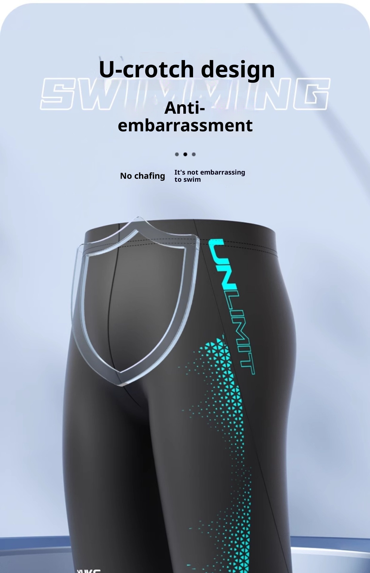 001 Men's 2025 New Professional Racing Five-Point Large Size Trunks Adult Anti-Embarrassment Swimming Training Gear_voghion.com