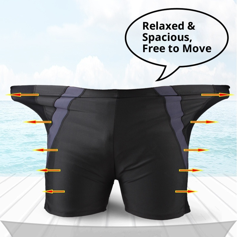 001 Pantaloncini da bagno larghi a cinque punti per uomo di grandi dimensioni, ad asciugatura rapida, all'ingrosso_voghion.com