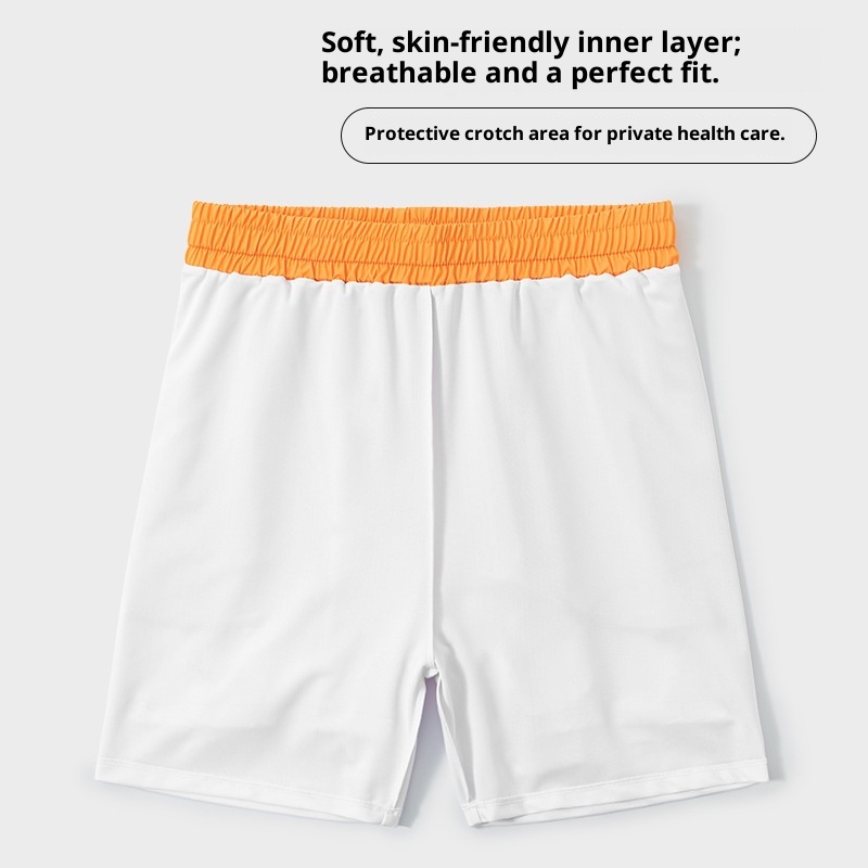 001 Men's New Quick-Dry Large Size Anti-Embarrassment Adult Gear Full Set Loose Beach Swimming Trunks For Hot Springs_voghion.com