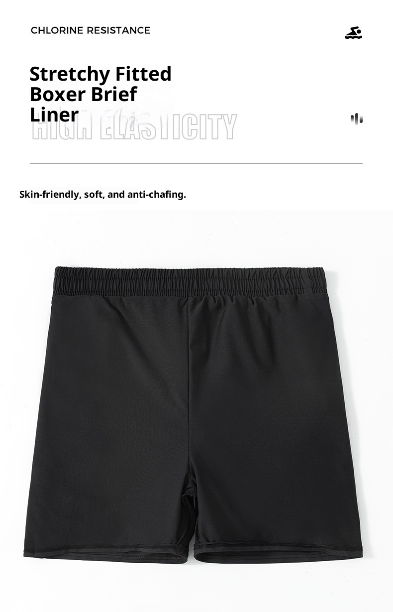 001 Badehose Herren Boxer Fünf-Punkt-Badeanzug-Set Anti-Peinlichkeiten Neue professionelle Strand-Schwimmbekleidung für Erwachsene_voghion.com