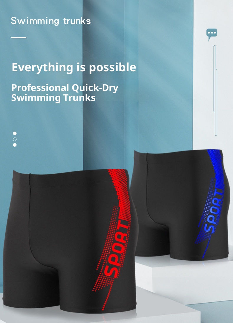 001 Adult Swimwear Set Manufacturer Wholesale Plus Size Quick-Dry Five-Point Trunks Cap Swim Goggles Men's Swimming Gear_voghion.com