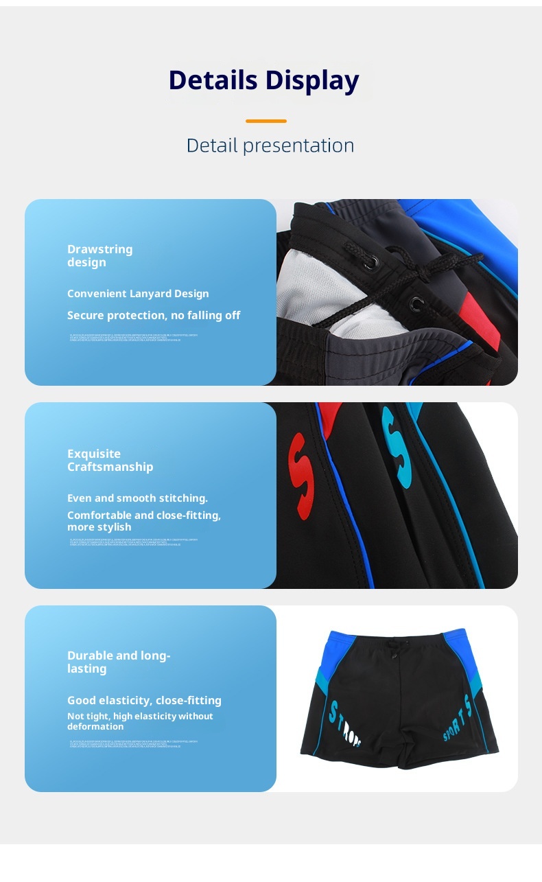 001 Sportliche Badehose mit Print, schnelltrocknend, locker, atmungsaktiv, hoher Bund, Badeshorts für Erwachsene, Sommer, neue Herren-Bademode_voghion.com