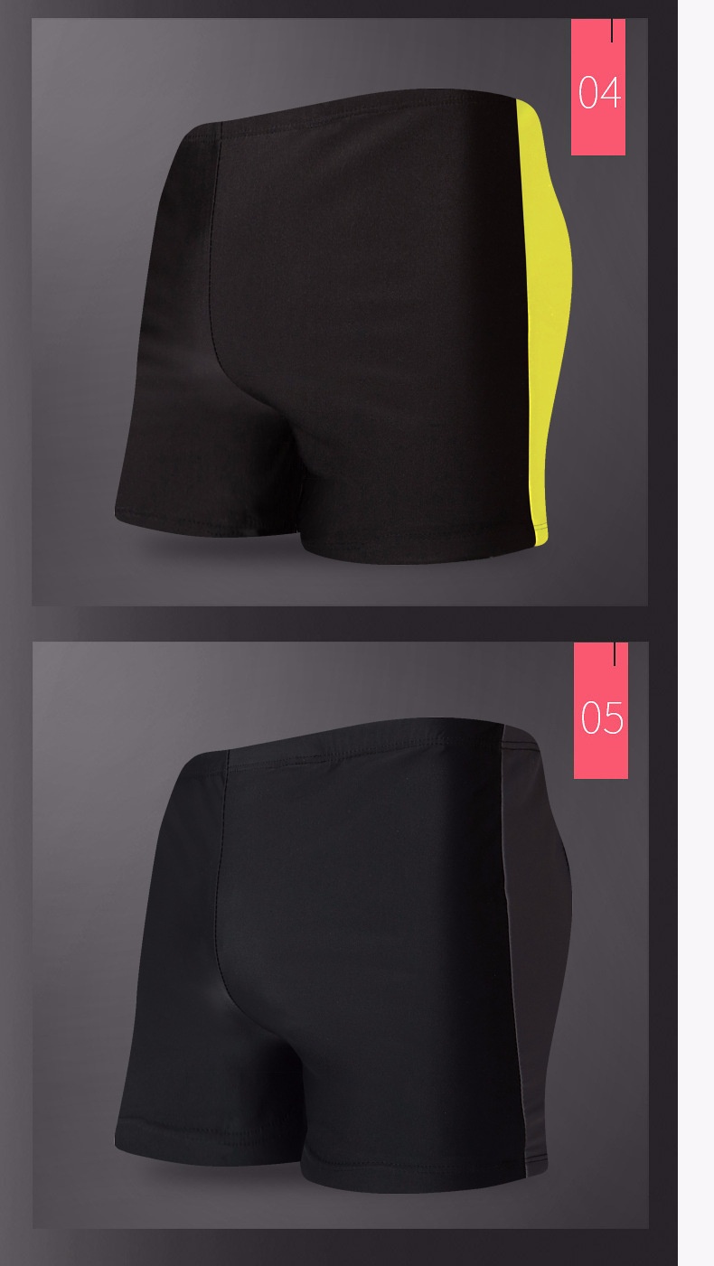 001 Badehose mit farblich abgesetztem Design, lockere Boxershorts für Herren, bequeme Urlaubsshorts für Erwachsene, ideal für heiße Quellen und Strände._voghion.com