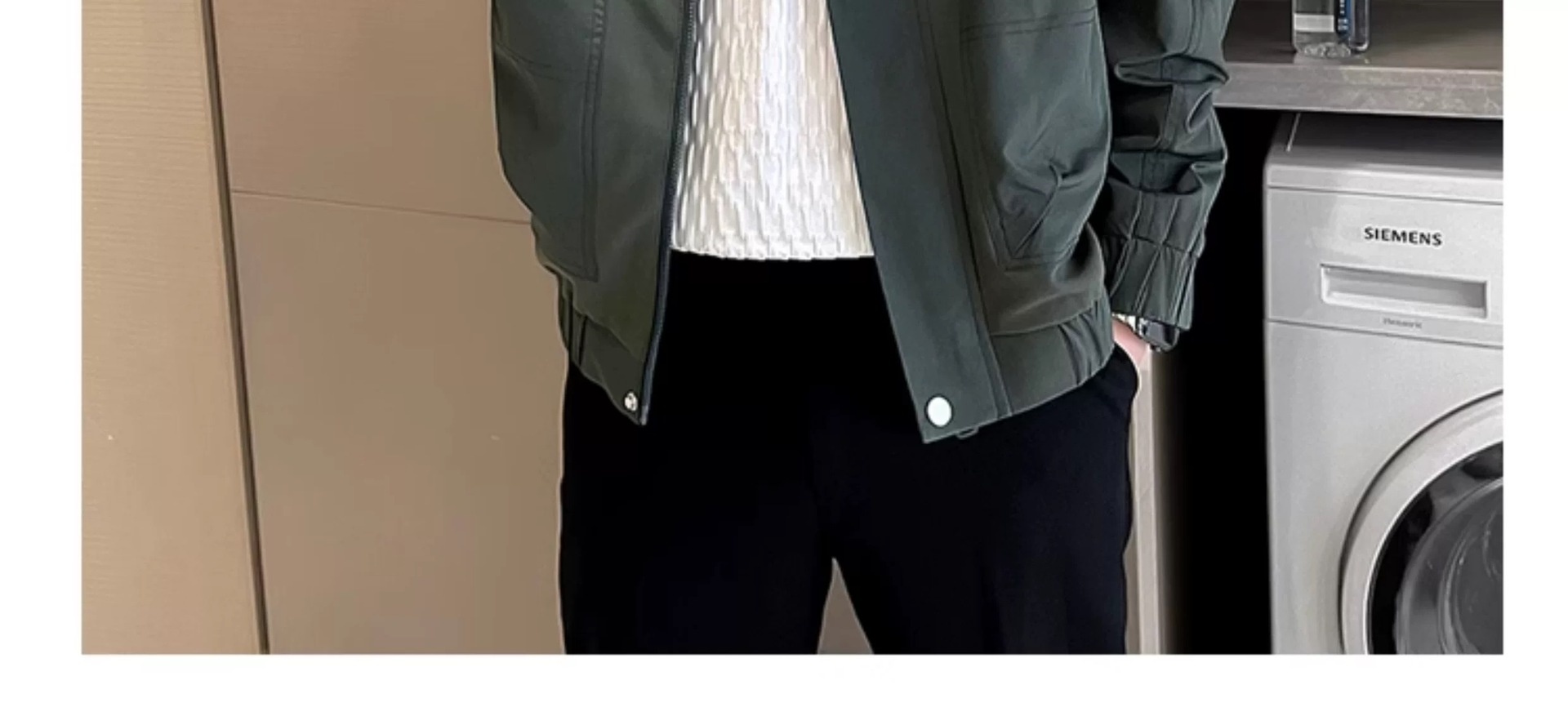 ActiveGo ActiveGo Giacca da baseball con colletto rovesciato, stile americano, versatile, da uomo, primavera autunno, stile High Street, alla moda_voghion.com