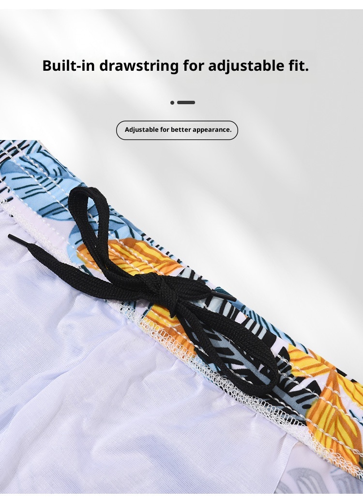 001 Neue Herren-Badehose mit Anti-Peinlichkeits-Print, modisch, große Größe, locker, aus Polyester, mit Kordelzug, für Strandurlaub_voghion.com