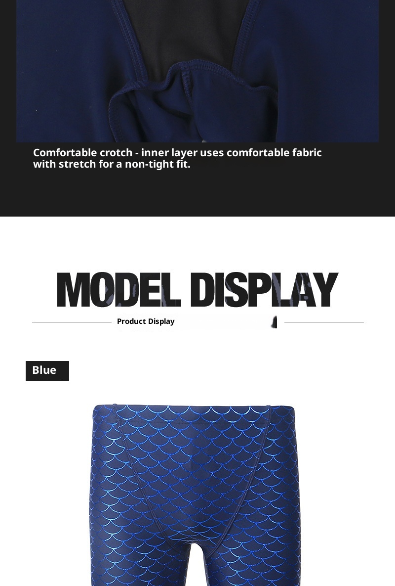 001 Aokailai Sports Five-Point Swim Shorts Men's Adult Water Fitness Student Training Competition Quick-Dry Breathable_voghion.com