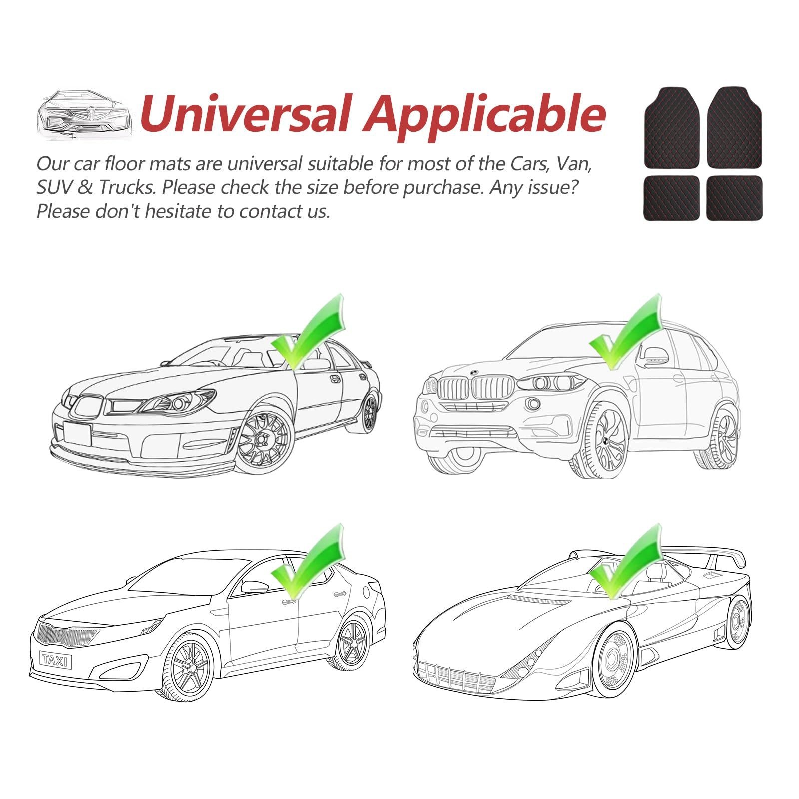 Small Deng Small Deng Cross-border Universal Car Floor Mats Waterproof Dirt-resistant Non-slip Quilted_voghion.com