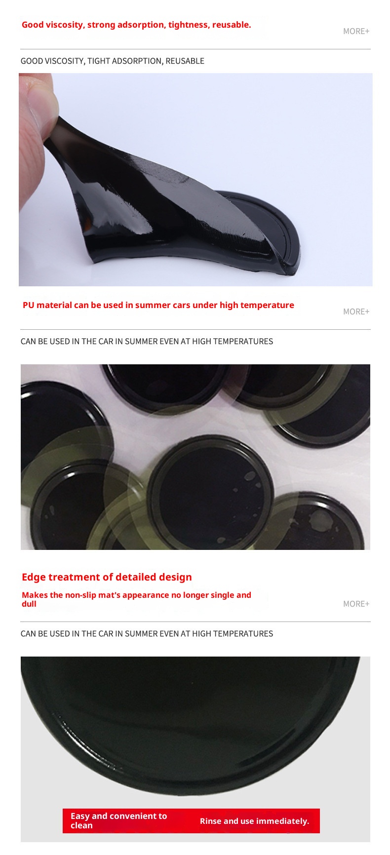 Tappetino antiscivolo Xiaodeng Xiaodeng per l'uso, tappetino portaoggetti per ornamenti, cruscotto resistente alle alte temperature, adesivo fisso per statuetta interna dell'auto_voghion.com