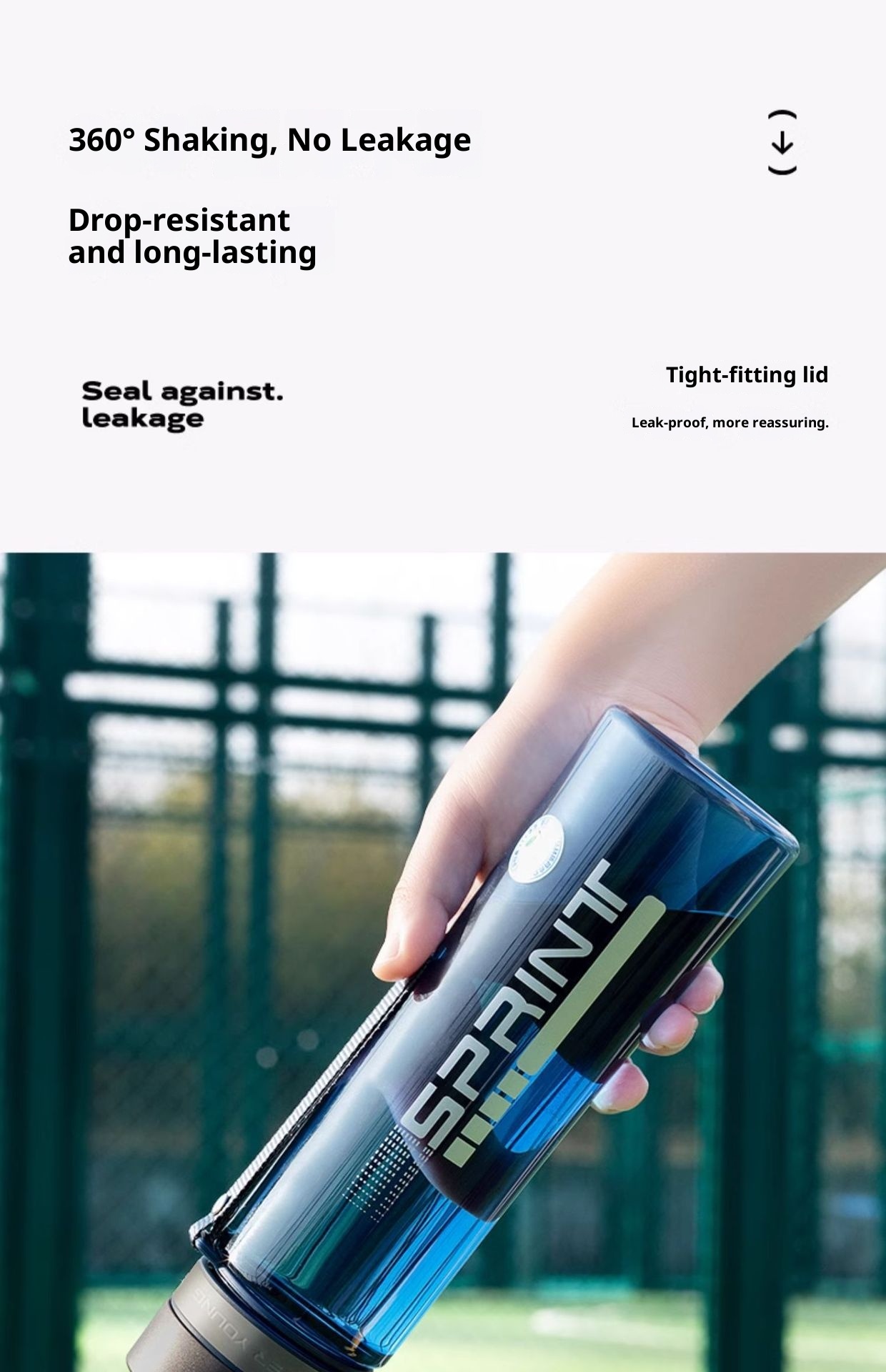 001 Große Trinkflasche für Männer, Sommer-Outdoor-Becher, Sport-Trinkflasche, bruchfester Kunststoff, hitzebeständig_voghion.com