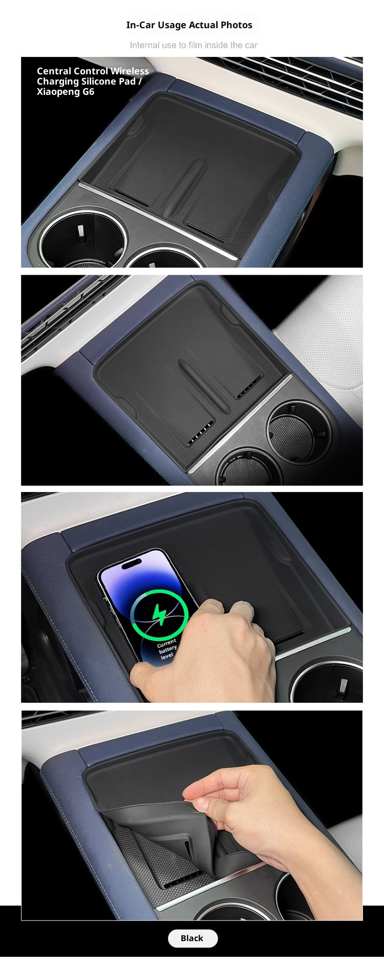 Adatto per il modello 23-25 Xpeng G6 Controllo centrale Tappetino antiscivolo in silicone per la ricarica wireless Speciale per interni auto_voghion.com