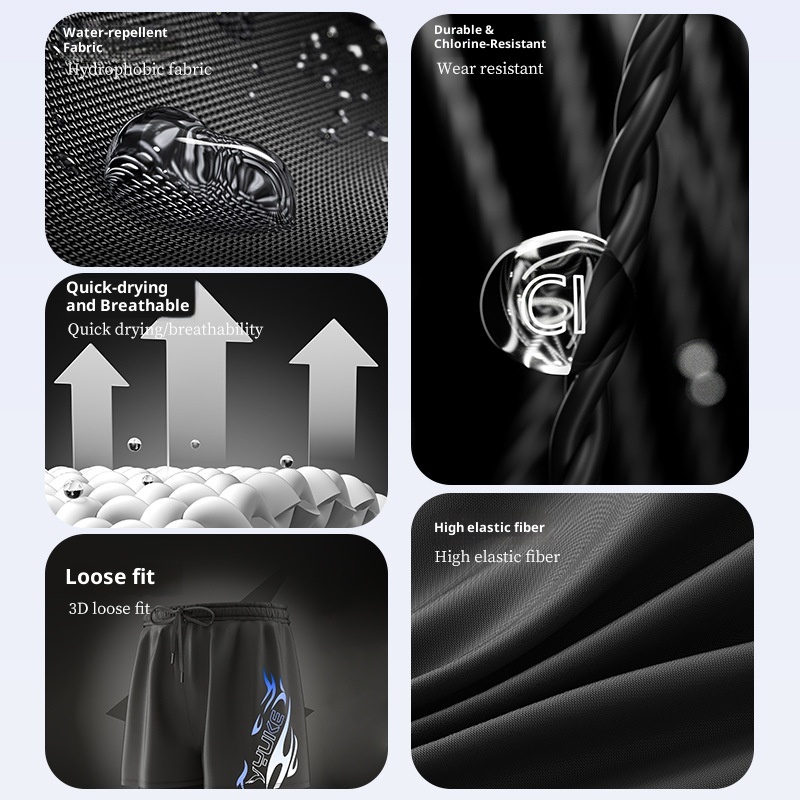 001 Adult Nw Profssional Quick-Dry Two-Layr Loos Large Siz Doubl-Layr Anti-Peinlichkeit Badehose St_voghion.com