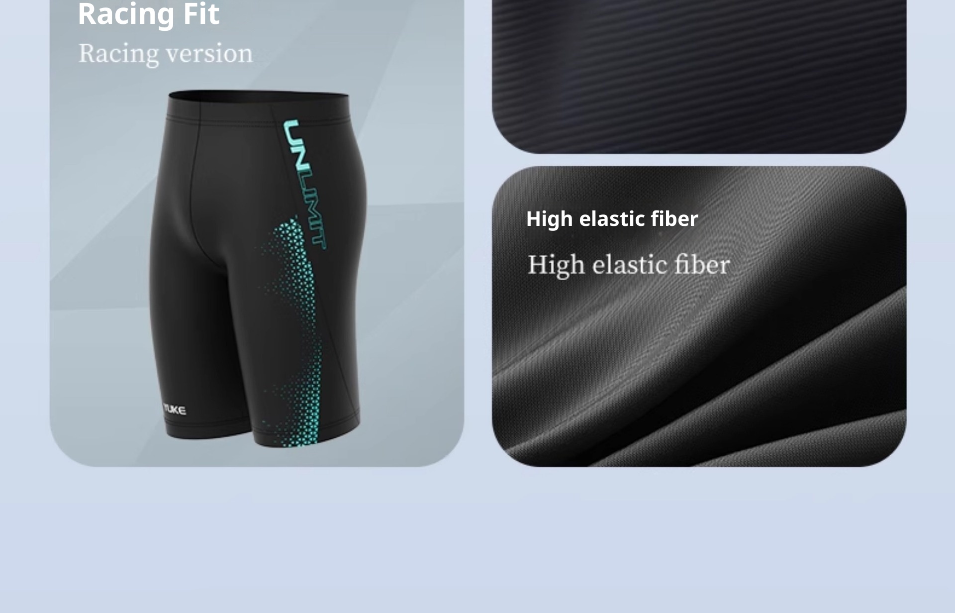 001 Men's 2025 New Professional Racing Five-Point Large Size Trunks Adult Anti-Embarrassment Swimming Training Gear_voghion.com