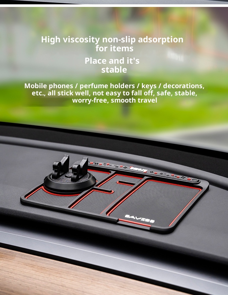 Phone Anti-Slip Mount Organizer 360 Rotating Navigation Holder Dashboard Mat Car Accessories_voghion.com
