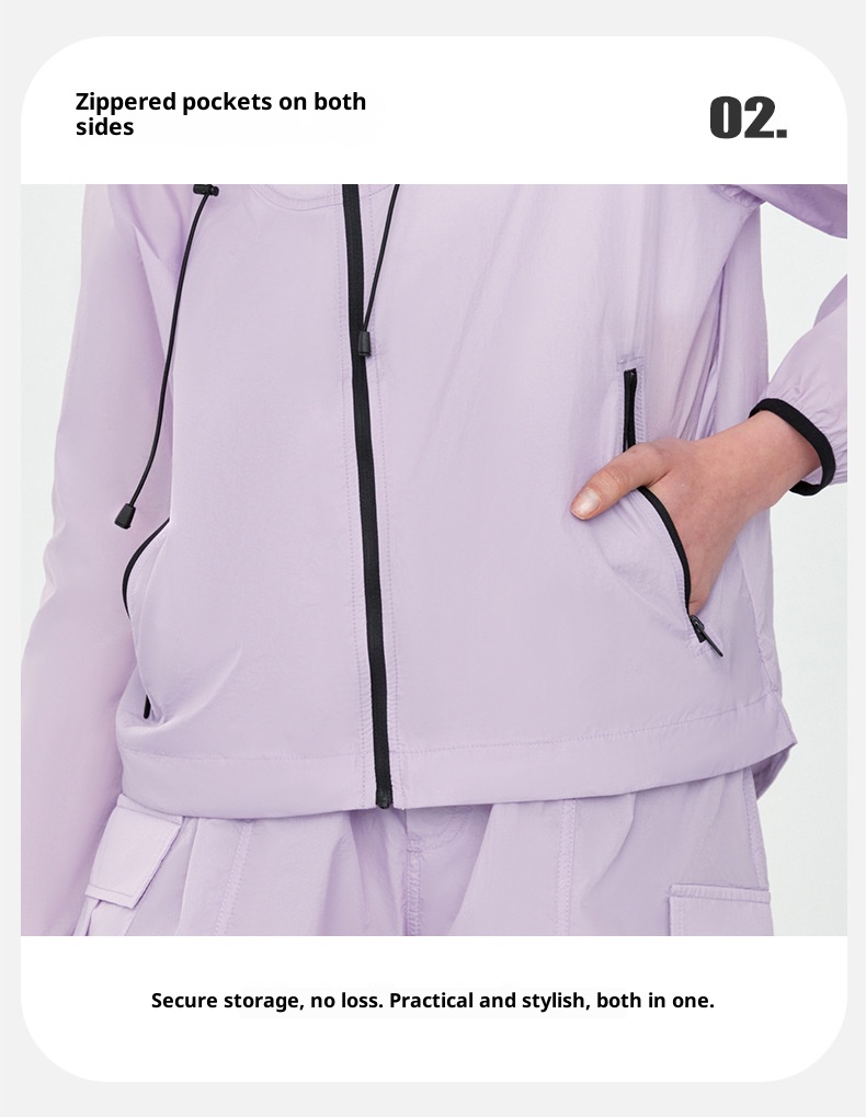 ActiveGo ActiveGo Giacca sportiva leggera da esterno, casual, con cappuccio, per yoga, da indossare in palestra e all'aperto_voghion.com