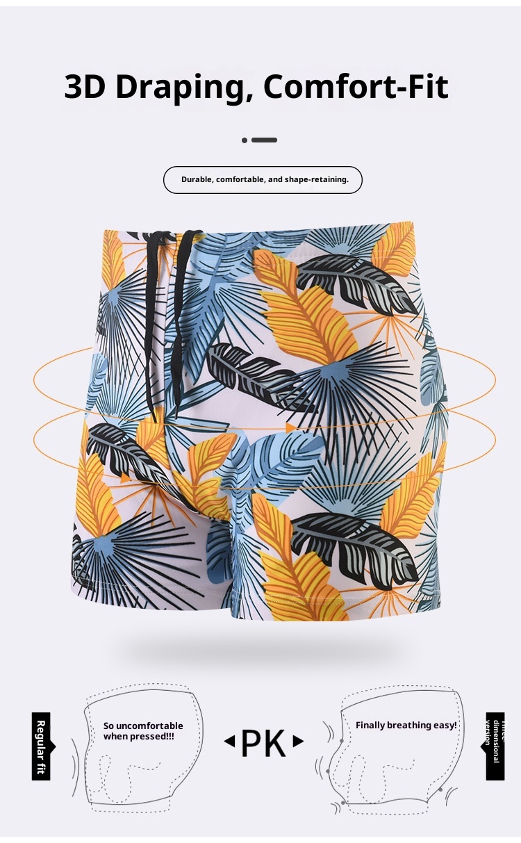 001 Neue Herren-Badehose mit Anti-Peinlichkeits-Print, modisch, große Größe, locker, aus Polyester, mit Kordelzug, für Strandurlaub_voghion.com