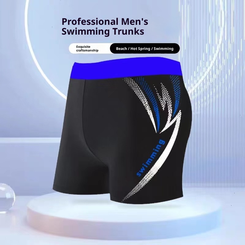 001 Adult Anti-Embarrassment Wide Waist Plus Boxer Trunks Men Large Size Hot Spring Swimming Pool Swimwear Wholesale_voghion.com