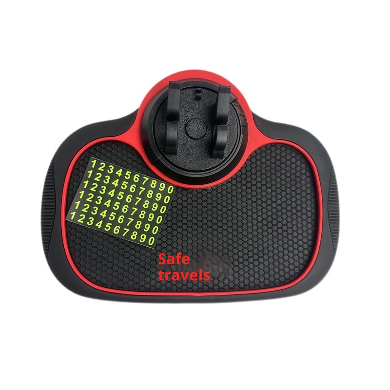 Xiao Deng Handyhalterung, multifunktional, mit Nationalflagge, rutschfest, für Armaturenbrett, Instrumententafel, Auto-Ablagematte, Parkplatznummernschild_voghion.com