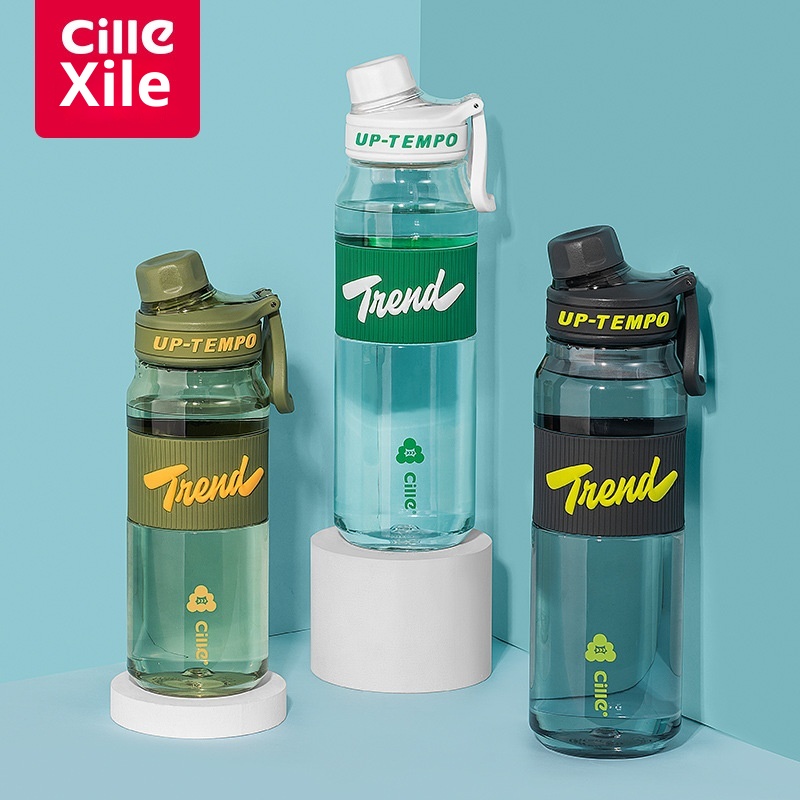001 Xile Borraccia sportiva portatile per studenti, in plastica, da uomo, con capacità extra large_voghion.com