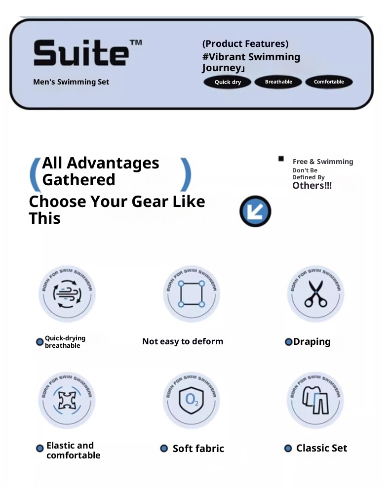 001 Men's Sleeve Long Pants Swimsuit Double Layer Professional Training New Adult Surfing Suit Hot Spring Full Set_voghion.com