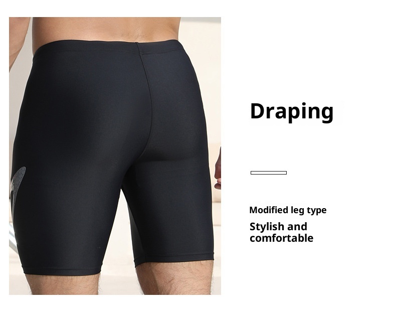 001 2023 New Adult Men's Racing Five-Point Anti-Embarrassment Quick-Dry High Elastic Boxer Swim Trunks_voghion.com