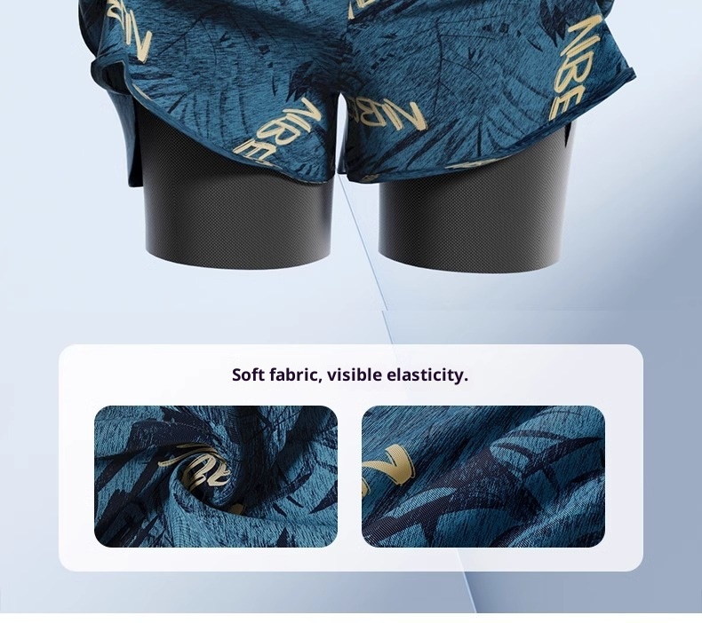 001 Men's Swimming Anti-Embarrassment Double Layer Boxer Swim Trunks Adult 2025 New Professional Hot Spring Swimsuit Full_voghion.com