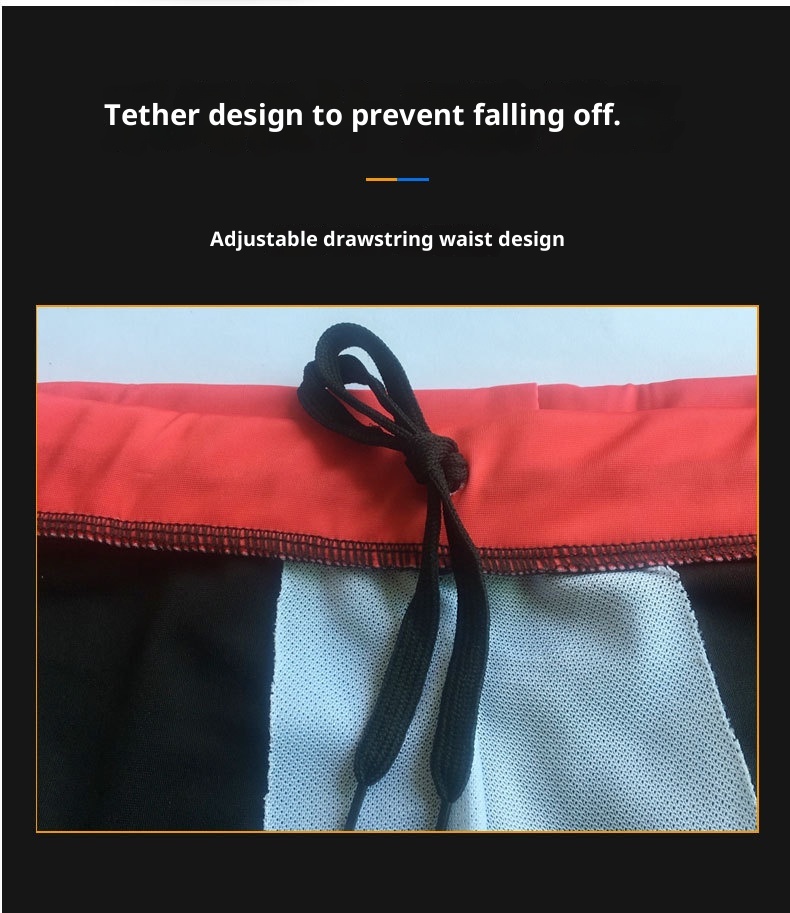 001 Herren Anti-Peinlichkeit Schnelltrocknende Boxershorts mit breitem Schirm Lockere Badehose für Erwachsene Farbblock Badehosen-Set für heiße Quellen_voghion.com