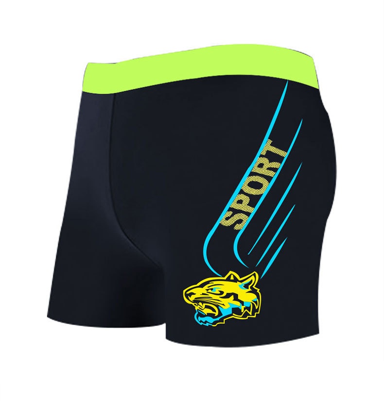 001 Factory Direct Sale Men's Plus Size Fashion Printed Comfortable Boxer Hot Spring Swimming Wide Waist Adult Swim Trunks_voghion.com