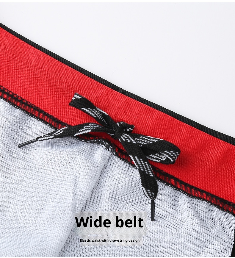 001 Men's Swim Anti-Embarrassment Adult Plus Size Fashion Color Block Polyester Beach Shorts Seaside Vacation Hot Spring_voghion.com