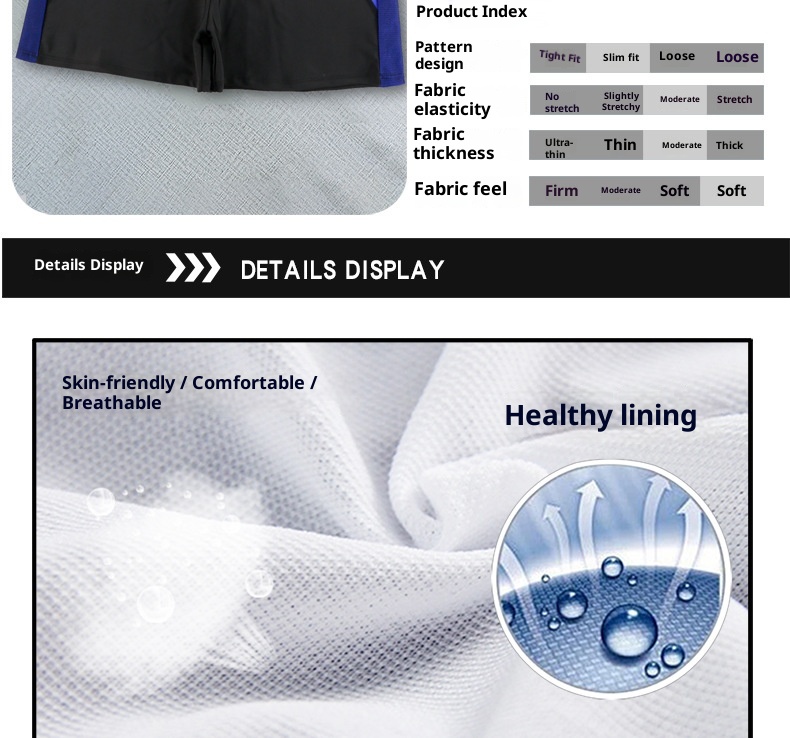 001 Plus Size Boxer Badehose für Erwachsene, schnelltrocknend, atmungsaktiv und bequem, Herren-Badehose für heiße Quellen_voghion.com