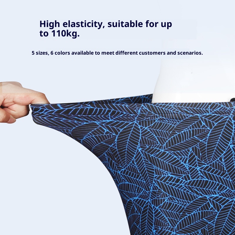 001 New Large Size Quick-Dry Elastic Men's Shorts Five-Point Adult Youth Swimming Trunks_voghion.com