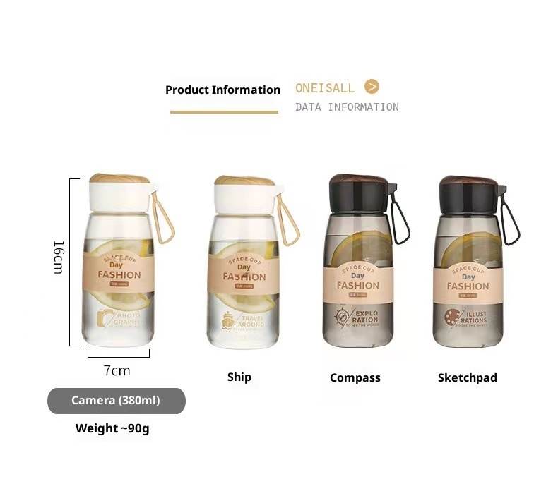 001 Spazio Uomini e Donne Studenti Sport Tè Portatile Anti-caduta All'aperto Piccolo Carino Casual Tazza d'Acqua in Plastica_voghion.com