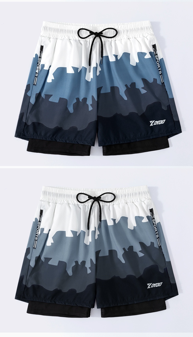 001 Men's Swim Trunks Anti-Embarrassment New Professional Boxer Five-Point Swimsuit Set Beach Adult Swimming Gear_voghion.com