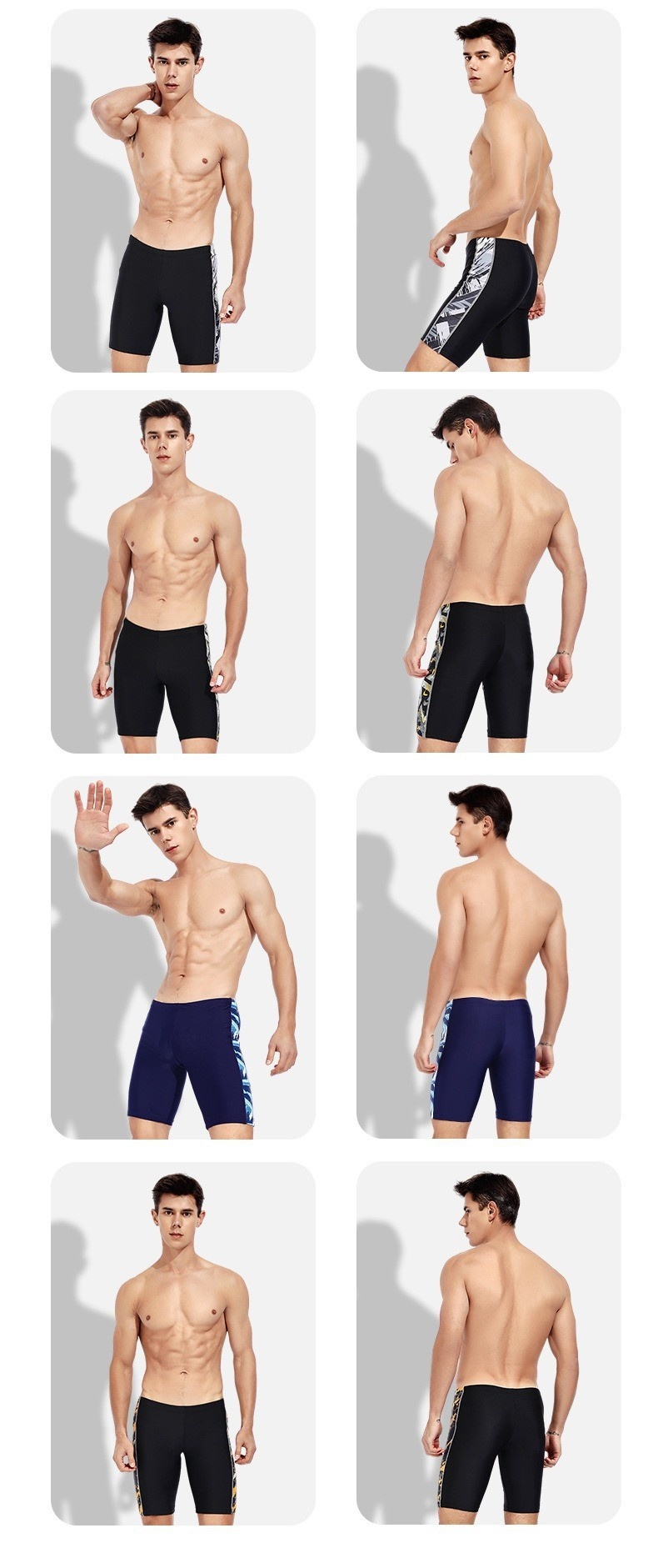 001 Herren Fünf-Punkte Schnelltrocknende Anti-Peinlichkeits-Badehose für Erwachsene und Jugendliche_voghion.com