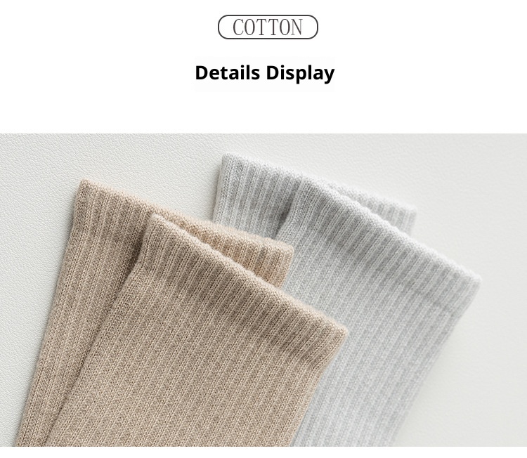 Chaussettes de sport professionnelles en pur coton, mi-mollet, pour femmes, idéales pour le yoga, l'automne et l'hiver. 001 Yoga, mi-mollet, fitness, danse, pilates, antidérapantes._voghion.com