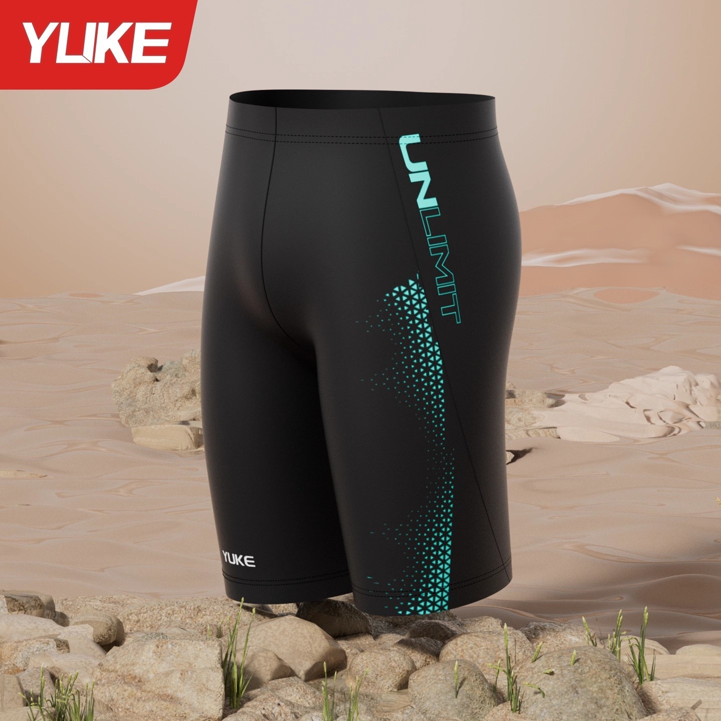 001 Men's 2025 New Professional Racing Five-Point Large Size Trunks Adult Anti-Embarrassment Swimming Training Gear_voghion.com